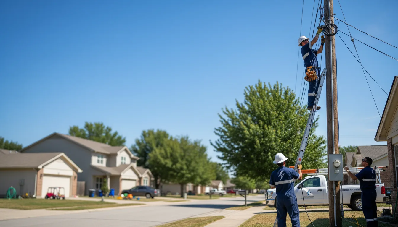 Residential electrician providing installation services in Pflugerville, TX